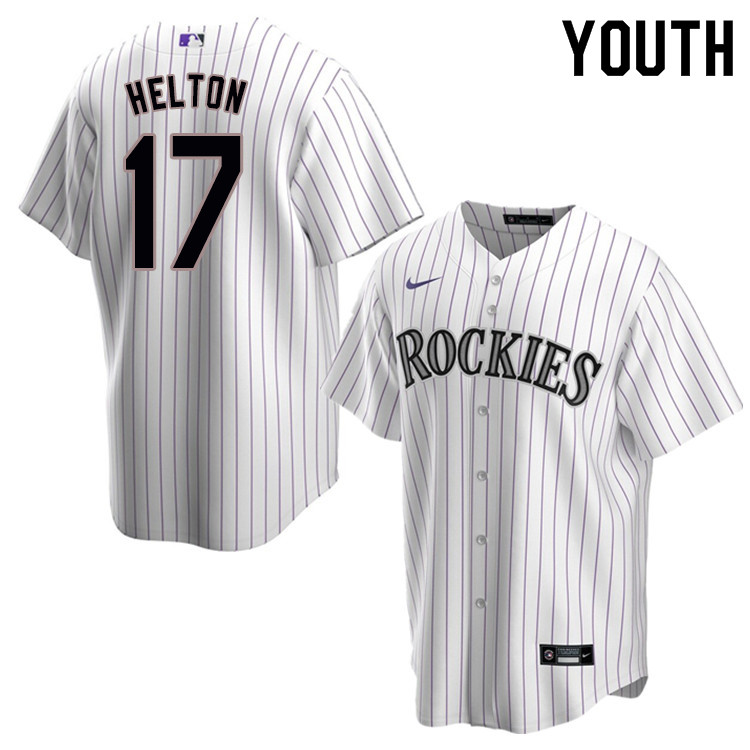 Nike Youth #17 Todd Helton Colorado Rockies Baseball Jerseys Sale-White